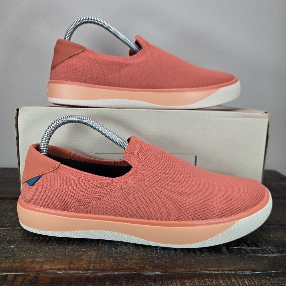 Vessi Boardwalk Slip On Womens Size 9 Waterproof Shoes Sneakers Rhubarb Red